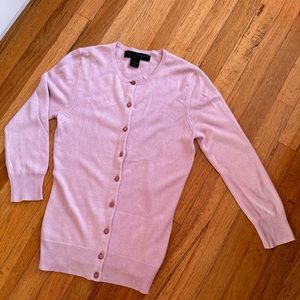 Express Jewel button 3/4 sleeve Pink Cardigan in XS